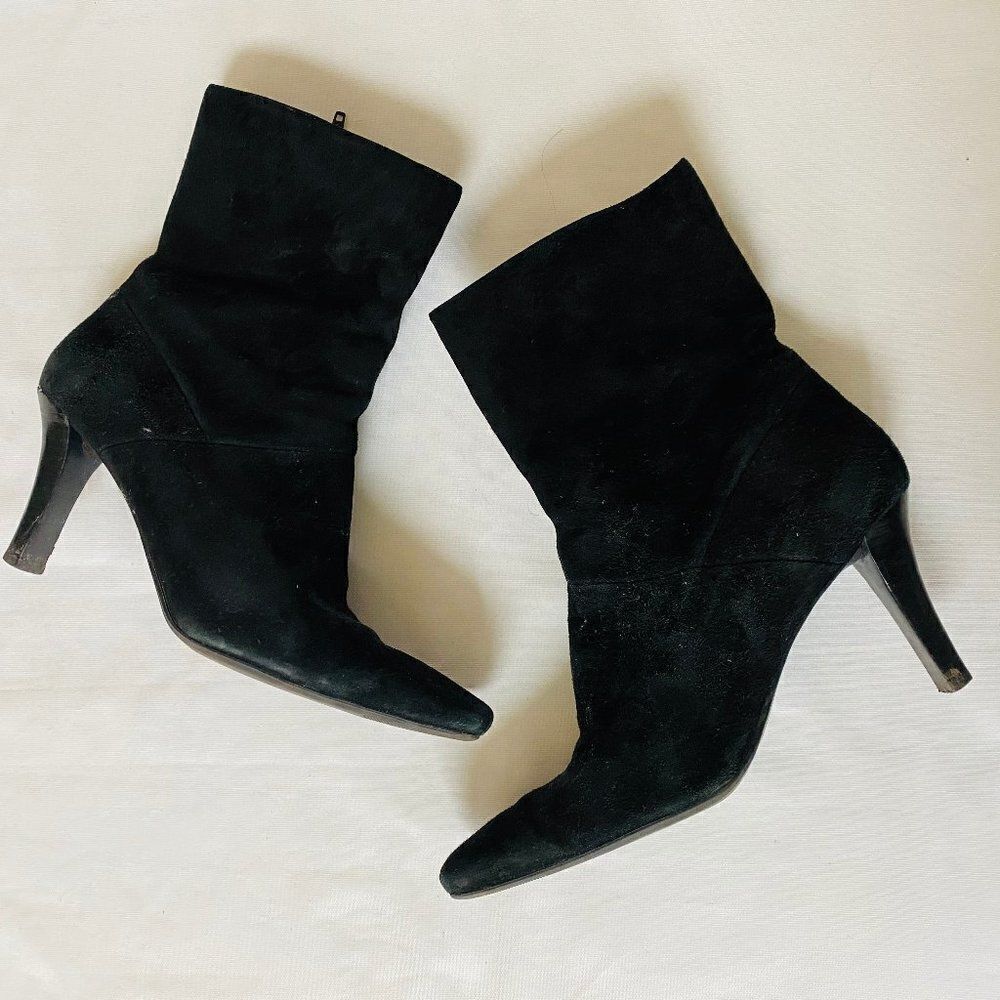 Nine West Women's Half Calf Boots Suede Heel 8.5